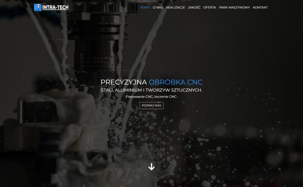 realizacja strony internetowej dla firmy Intra-Tech.pl