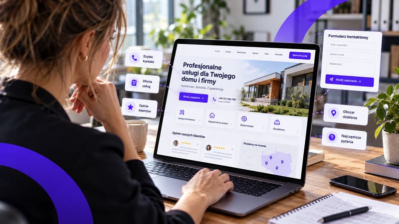 Strona internetowa dla firmy usługowej – jakie funkcje powinna mieć, żeby zdobywać zapytania - www.craftis.pl
